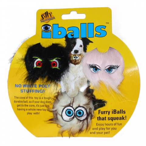 VP-82 - Silly Squeaker iBall Small Black Brown Pink 2